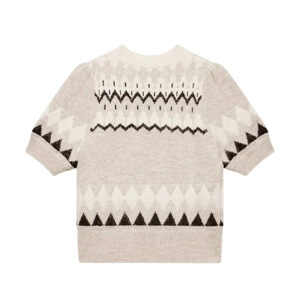Mint Velvet Neutral Fairisle Knit Top
